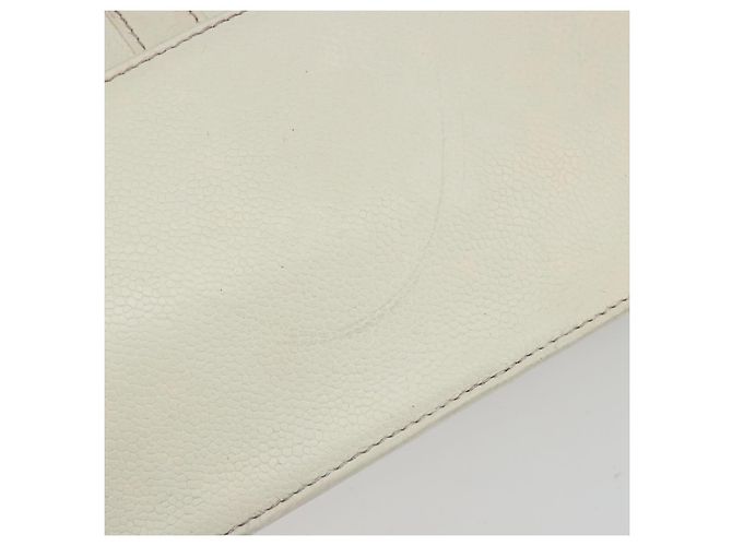 Borsa CHANEL in pelle bianca argento CC Auth bs36301A Bianco - vista 14
