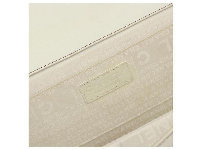 Borsa CHANEL in pelle bianca argento CC Auth bs36301A Bianco - vista 19