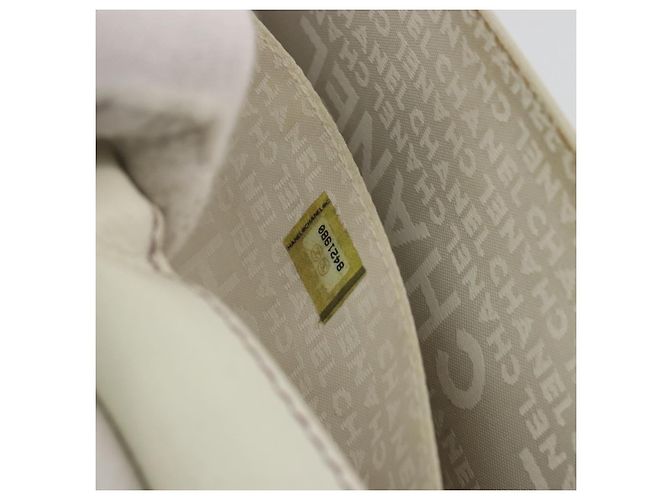 Borsa CHANEL in pelle bianca argento CC Auth bs36301A Bianco - vista 24