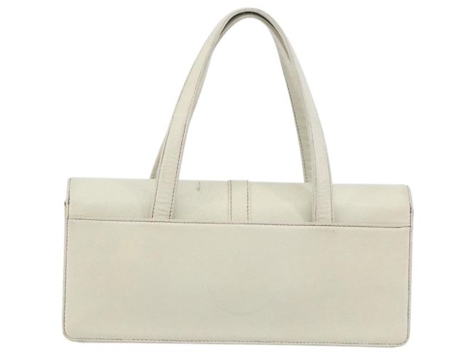 Borsa CHANEL in pelle bianca argento CC Auth bs36301A Bianco - vista 3