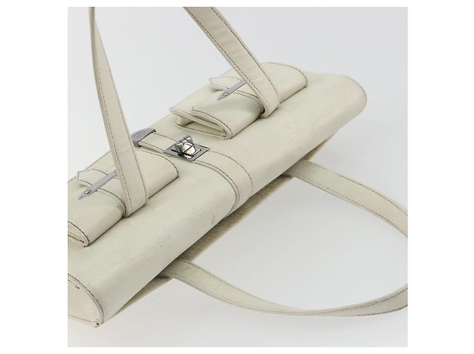 Borsa CHANEL in pelle bianca argento CC Auth bs36301A Bianco - vista 6