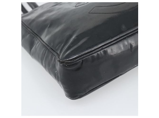 Borsa Tote CHANEL in vernice nero e oro CC Auth BA14104 D'oro - vista 11