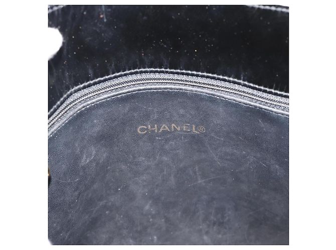 Borsa Tote CHANEL in vernice nero e oro CC Auth BA14104 D'oro - vista 14