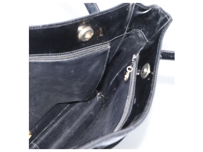 Borsa Tote CHANEL in vernice nero e oro CC Auth BA14104 D'oro - vista 16