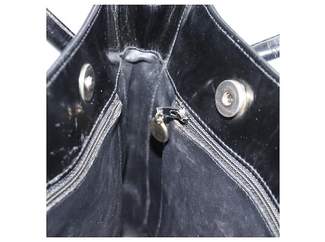 Borsa Tote CHANEL in vernice nero e oro CC Auth BA14104 D'oro - vista 18
