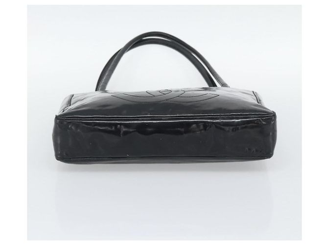 Borsa Tote CHANEL in vernice nero e oro CC Auth BA14104 D'oro - vista 9