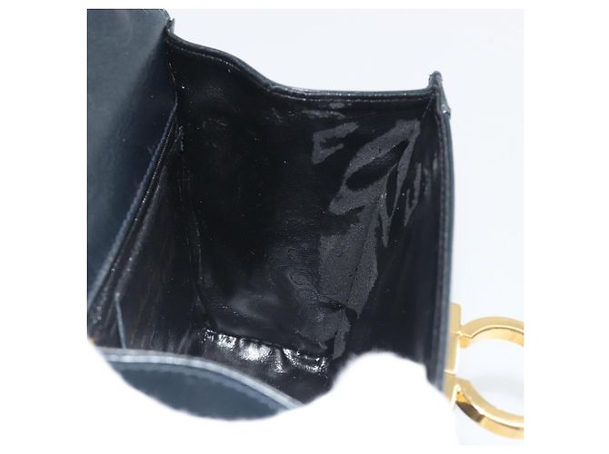 Borsa a tracolla Salvatore Ferragamo Gancini in pelle blu navy e oro Auth 192665 D'oro - vista 18