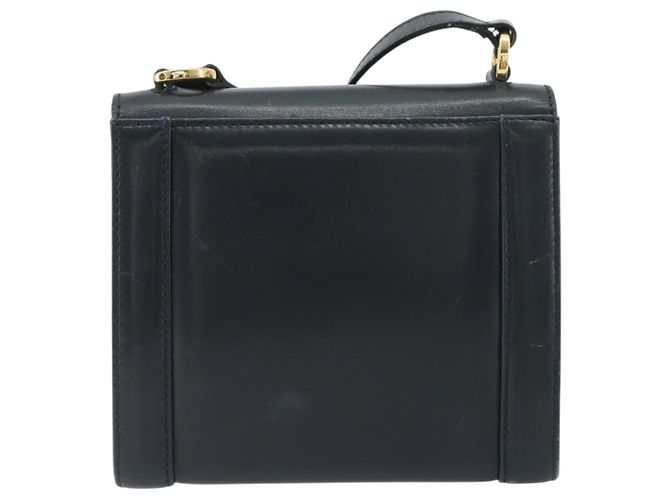 Borsa a tracolla Salvatore Ferragamo Gancini in pelle blu navy e oro Auth 192665 D'oro - vista 3