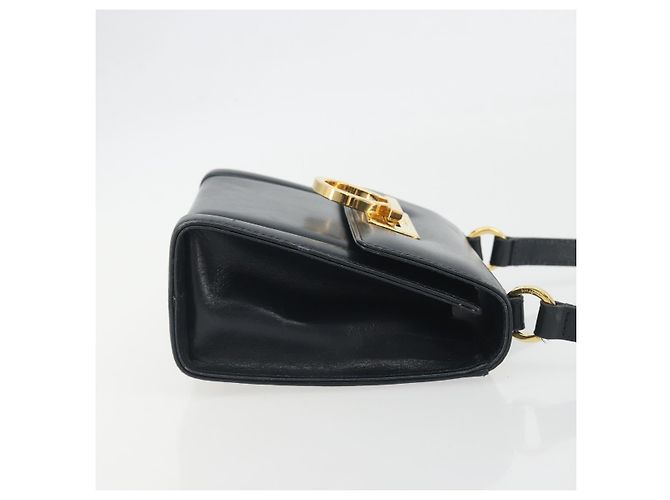 Borsa a tracolla Salvatore Ferragamo Gancini in pelle blu navy e oro Auth 192665 D'oro - vista 4
