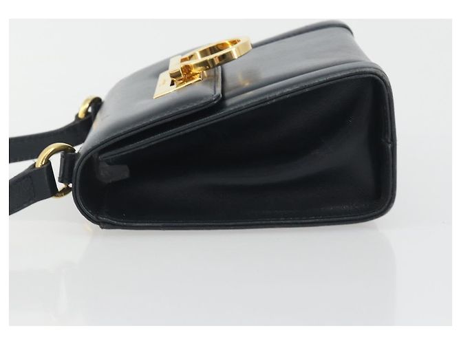 Borsa a tracolla Salvatore Ferragamo Gancini in pelle blu navy e oro Auth 192665 D'oro - vista 5