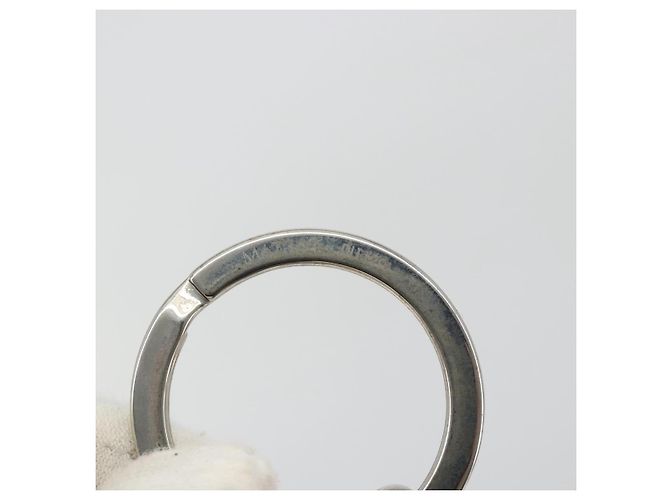 LOUIS VUITTON LV Circle Key Holder metallo Argento M67362 LV Auth 190364 - vista 10