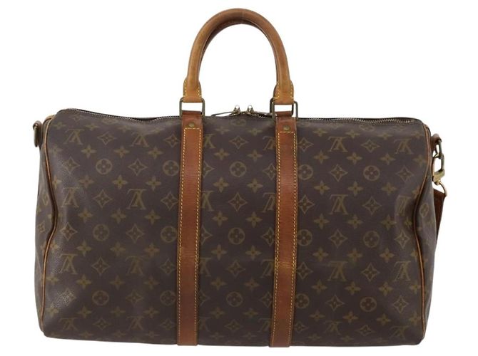 LOUIS VUITTON Monogram Keepall Bandouliere 45 Boston Bag M41418 LV Auth bs36253 Monogramma - vista 2