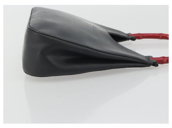 Borsa a mano GUCCI Bamboo in pelle nera 001 3761 Auth ep15613A Nero - vista 4