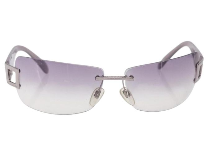 Céline Gafas de Sol CELINE Gucci Bulgari Metal 3 Set Gray Purple Auth bs36355 Castaño Púrpura - vista 2
