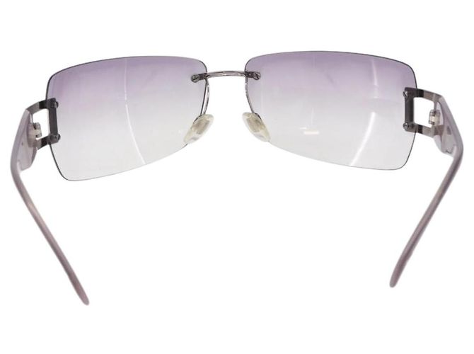 Céline Gafas de Sol CELINE Gucci Bulgari Metal 3 Set Gray Purple Auth bs36355 Castaño Púrpura - vista 3