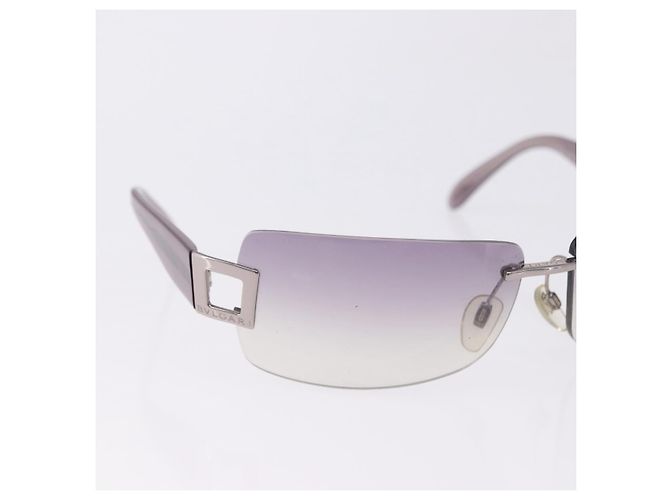 Céline Gafas de Sol CELINE Gucci Bulgari Metal 3 Set Gray Purple Auth bs36355 Castaño Púrpura - vista 4