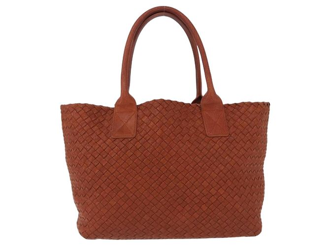 BOTTEGA VENETA INTRECCIATO Cabas PM Borsa in pelle Marrone 141498 Auth 191828V - vista 13