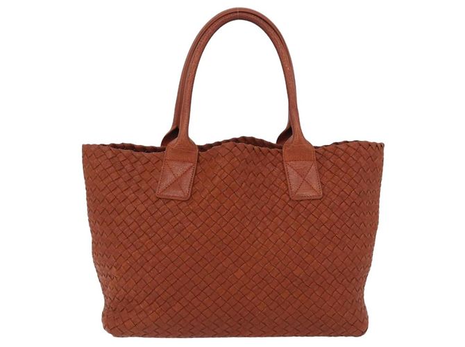 BOTTEGA VENETA INTRECCIATO Cabas PM Borsa in pelle Marrone 141498 Auth 191828V - vista 2