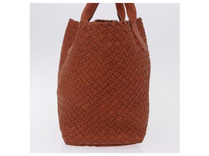 BOTTEGA VENETA INTRECCIATO Cabas PM Borsa in pelle Marrone 141498 Auth 191828V - vista 4
