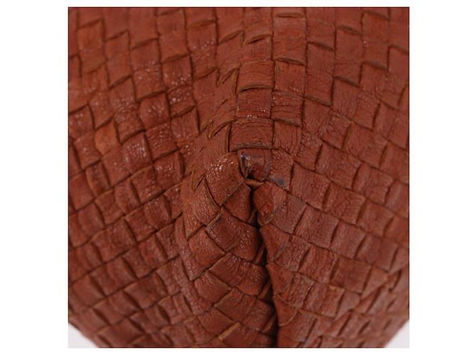 BOTTEGA VENETA INTRECCIATO Cabas PM Borsa in pelle Marrone 141498 Auth 191828V - vista 8