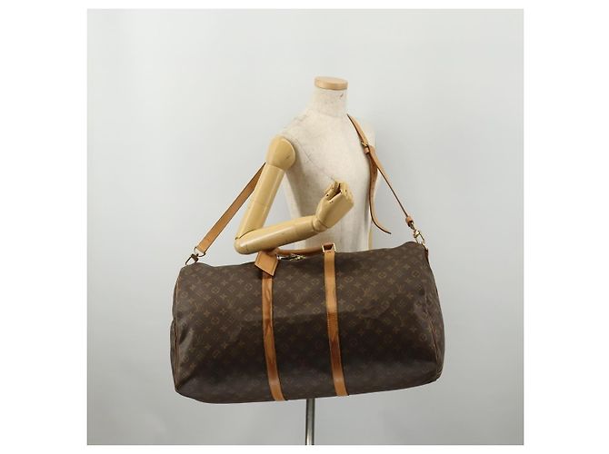 LOUIS VUITTON Monogram Keepall Bandouliere 60 Boston Bag M41412 LV Auth bs36220 Monogramma - vista 24
