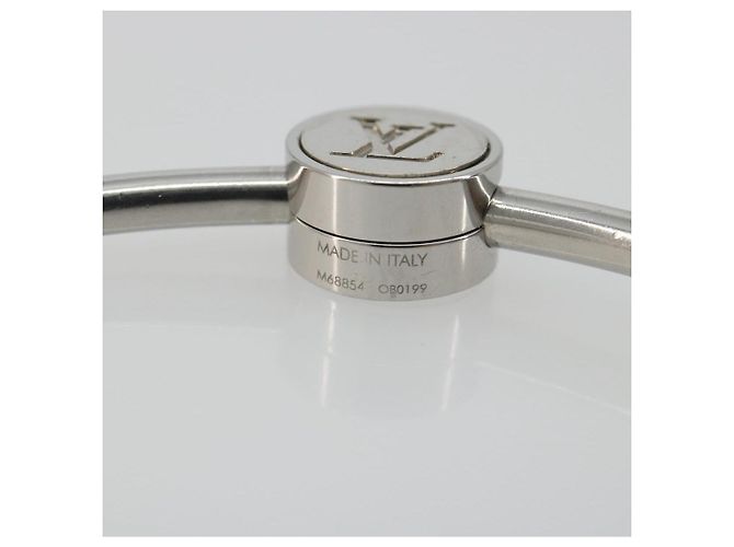 LOUIS VUITTON Portachiavi Round Charm Metal Silver M68854 LV Auth ar14134M Argento - vista 11
