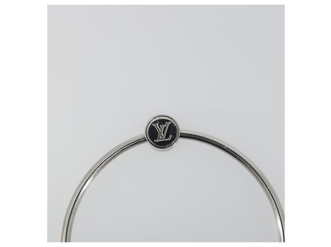 LOUIS VUITTON Portachiavi Round Charm Metal Silver M68854 LV Auth ar14134M Argento - vista 3