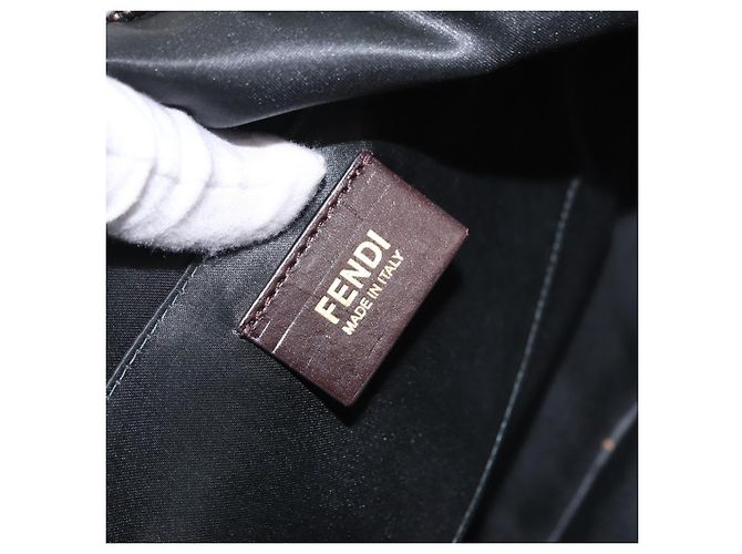 Borsa a Spalla FENDI in Pelle Verde e Oro Auth 193051V D'oro - vista 17