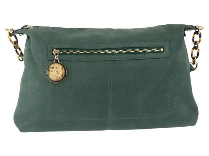 Borsa a Spalla FENDI in Pelle Verde e Oro Auth 193051V D'oro - vista 2