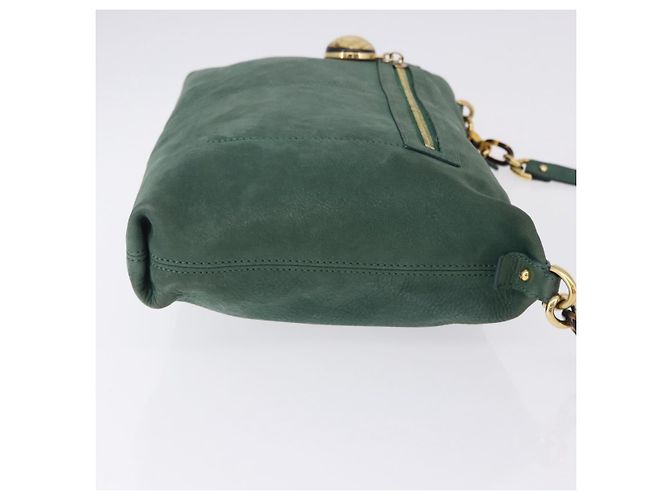 Borsa a Spalla FENDI in Pelle Verde e Oro Auth 193051V D'oro - vista 4