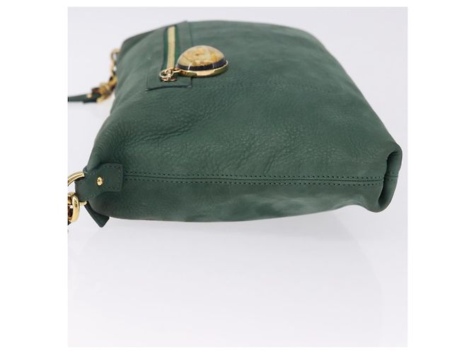 Borsa a Spalla FENDI in Pelle Verde e Oro Auth 193051V D'oro - vista 5
