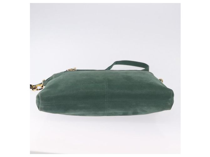 Borsa a Spalla FENDI in Pelle Verde e Oro Auth 193051V D'oro - vista 9