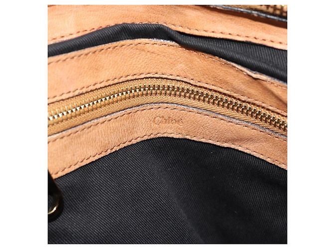 Chloé Borsa a Spalla Chloe Etel in Pelle 2way Marrone Oro Auth mr2737 D'oro - vista 18