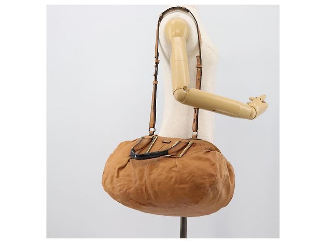 Chloé Borsa a Spalla Chloe Etel in Pelle 2way Marrone Oro Auth mr2737 D'oro - vista 25