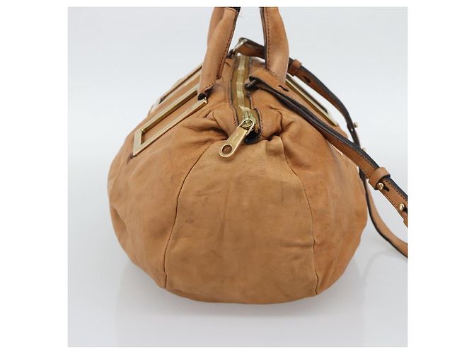 Chloé Borsa a Spalla Chloe Etel in Pelle 2way Marrone Oro Auth mr2737 D'oro - vista 4