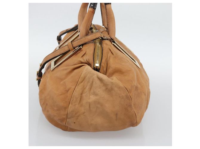 Chloé Borsa a Spalla Chloe Etel in Pelle 2way Marrone Oro Auth mr2737 D'oro - vista 5
