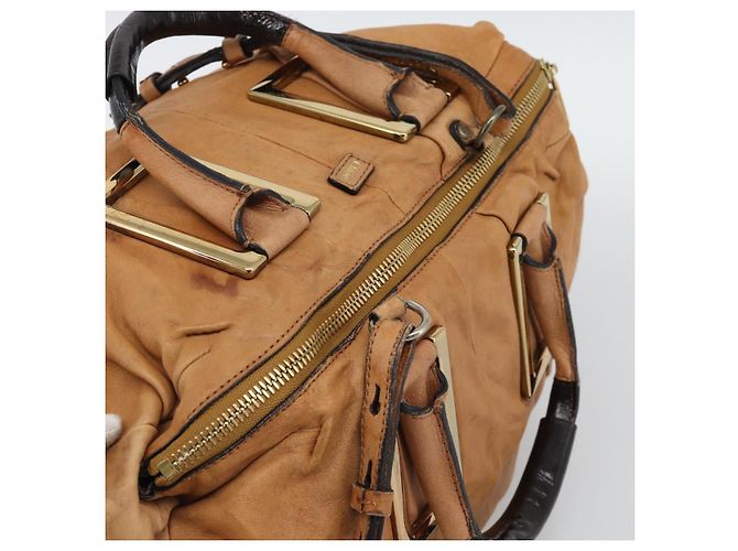 Chloé Borsa a Spalla Chloe Etel in Pelle 2way Marrone Oro Auth mr2737 D'oro - vista 6