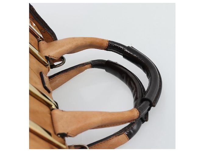 Chloé Borsa a Spalla Chloe Etel in Pelle 2way Marrone Oro Auth mr2737 D'oro - vista 8