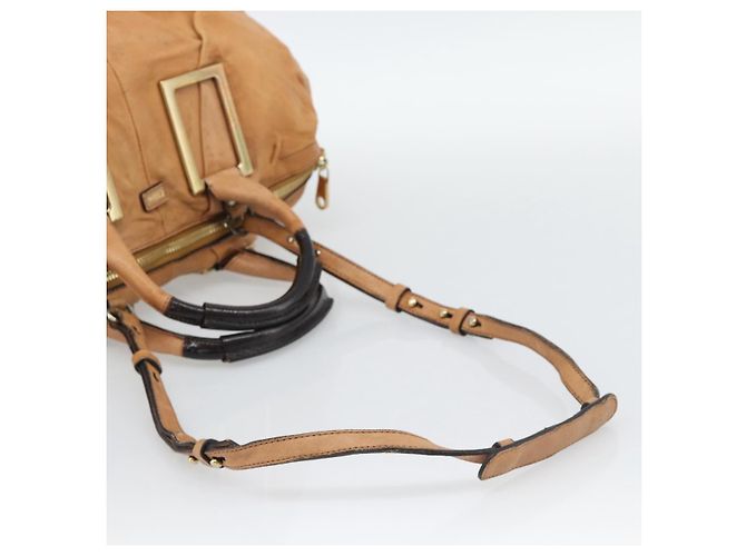 Chloé Borsa a Spalla Chloe Etel in Pelle 2way Marrone Oro Auth mr2737 D'oro - vista 9