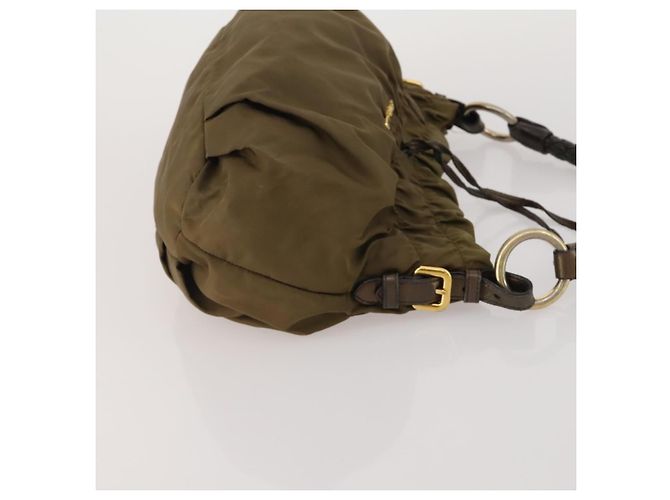 Borsa Boston PRADA Borsa a Mano Nylon 3 Set Khaki Blue Auth 191805 Cachi - vista 18