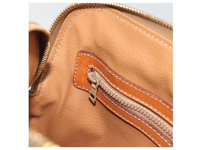 Céline Borsa CELINE Macadam Canvas PVC Pelle Marrone Oro Autentica 191819A D'oro - vista 19