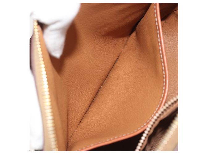 Céline Borsa CELINE Macadam Canvas PVC Pelle Marrone Oro Autentica 191819A D'oro - vista 21