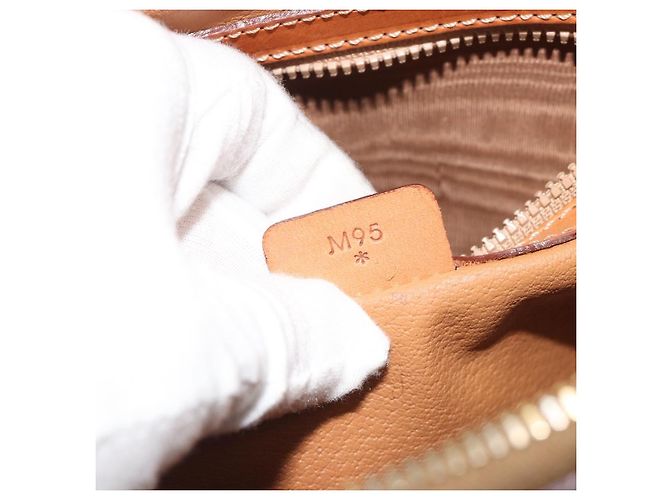 Céline Borsa CELINE Macadam Canvas PVC Pelle Marrone Oro Autentica 191819A D'oro - vista 22