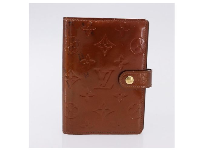 LOUIS VUITTON Vernis Monogram Mini Agenda PM Day Planner Cover 3 Set Auth fm5421 Roja Beige Monograma - vista 20