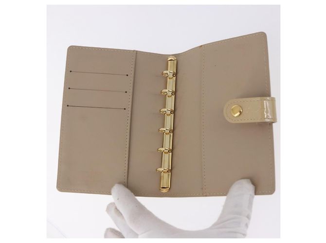LOUIS VUITTON Vernis Monogram Mini Agenda PM Day Planner Cover 3 Set Auth fm5421 Roja Beige Monograma - vista 8