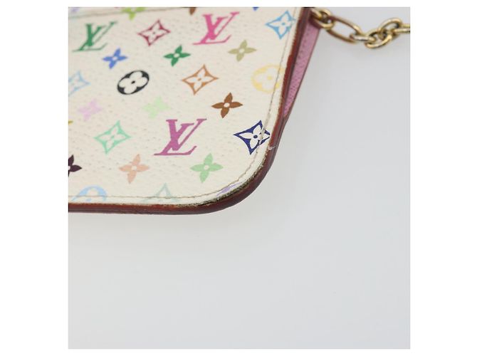 LOUIS VUITTON Monogram Multicolor Pochette Cles NM Tasche M93734 LV Auth 193869 Weiß - Ansicht 15