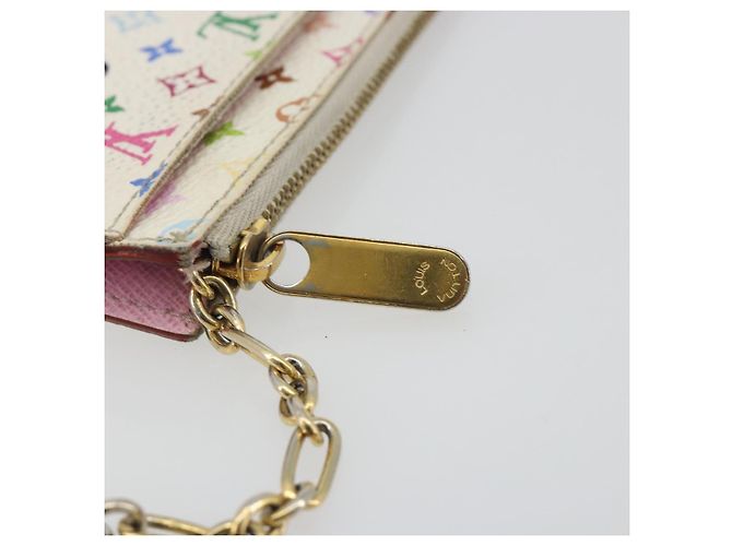 LOUIS VUITTON Monogram Multicolor Pochette Cles NM Tasche M93734 LV Auth 193869 Weiß - Ansicht 9