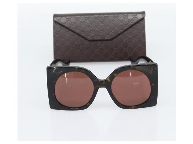 Occhiali da sole GUCCI in plastica nero e oro Auth bs36341 D'oro - vista 13