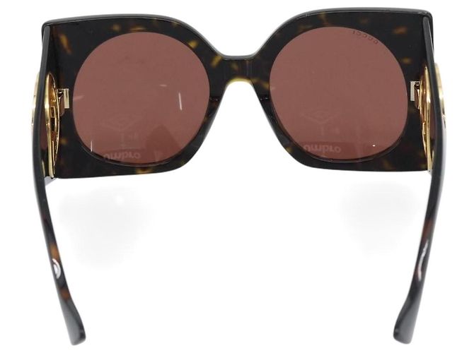 Occhiali da sole GUCCI in plastica nero e oro Auth bs36341 D'oro - vista 3