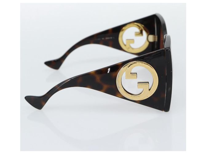 Occhiali da sole GUCCI in plastica nero e oro Auth bs36341 D'oro - vista 4
